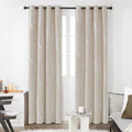 Spurgh Sliver Wave Foil Print Blackout Thermal Grommet Curtain Panels (Set of 2) (Set of 2)