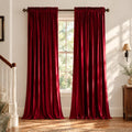 Velvet Curtains Thermal Insulated Sound Reducing Heavy Matt Heat & Chill Resistant Drapes for Home Decoration, 2 Panels