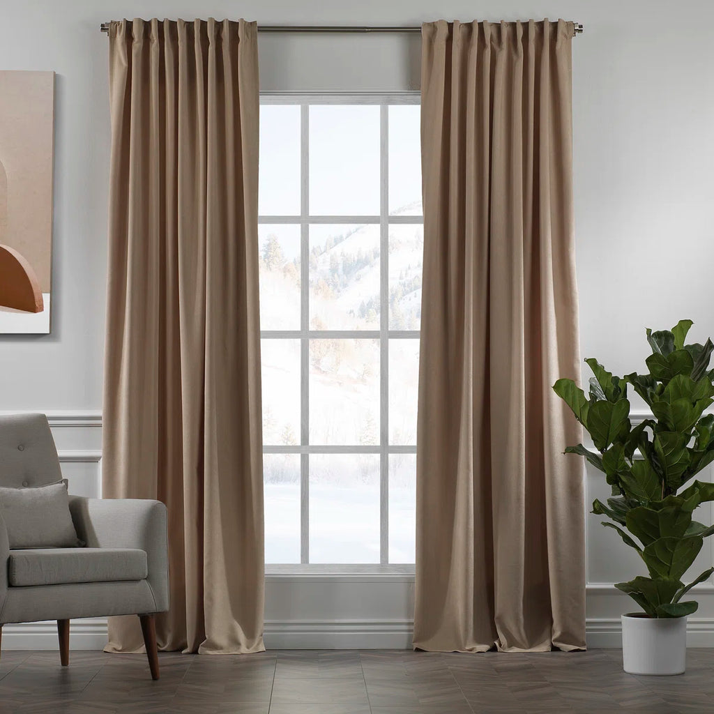 Solid Room Room Darkening Tab top Curtain Panels (Set of 2)