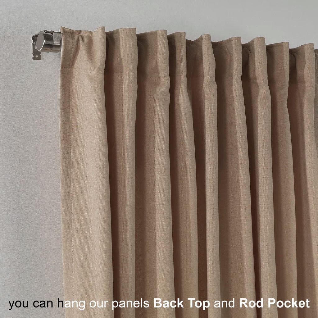 Solid Room Room Darkening Tab top Curtain Panels (Set of 2)