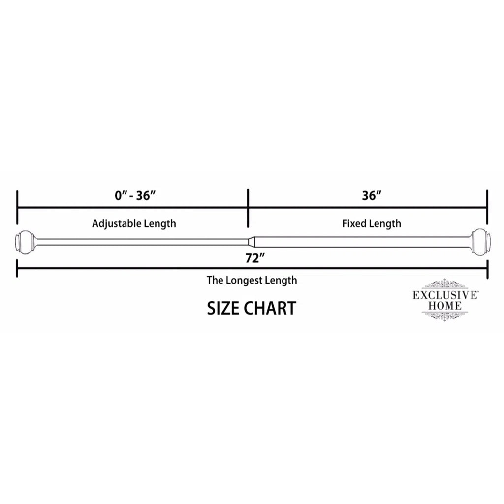 Jewett Exclusive Home Vine 1" Curtain Rod and Coordinating Finial Set, Adjustable