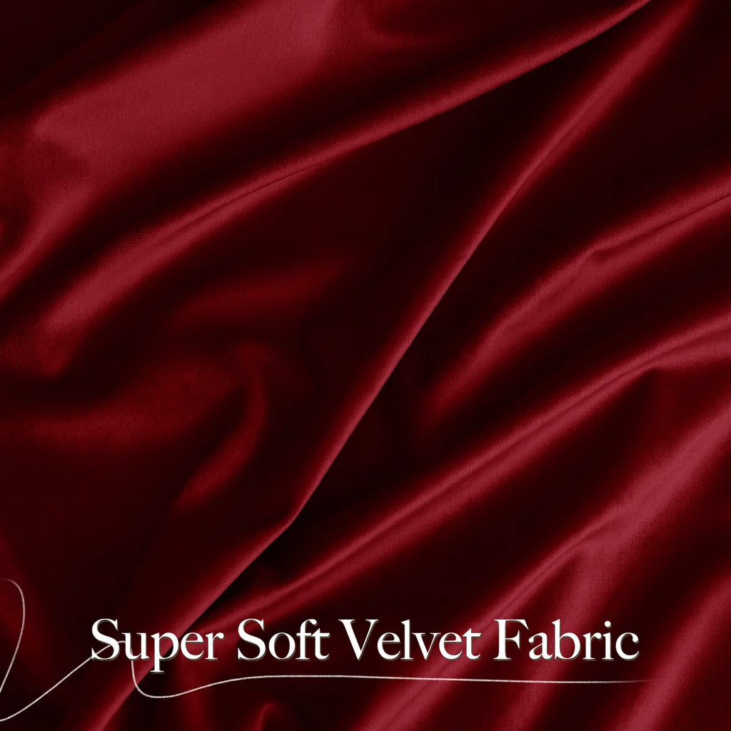 Velvet Curtains Thermal Insulated Sound Reducing Heavy Matt Heat & Chill Resistant Drapes for Home Decoration, 2 Panels